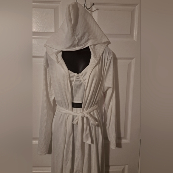 White Ribbed 3 Piece Set - Picture 2 of 16